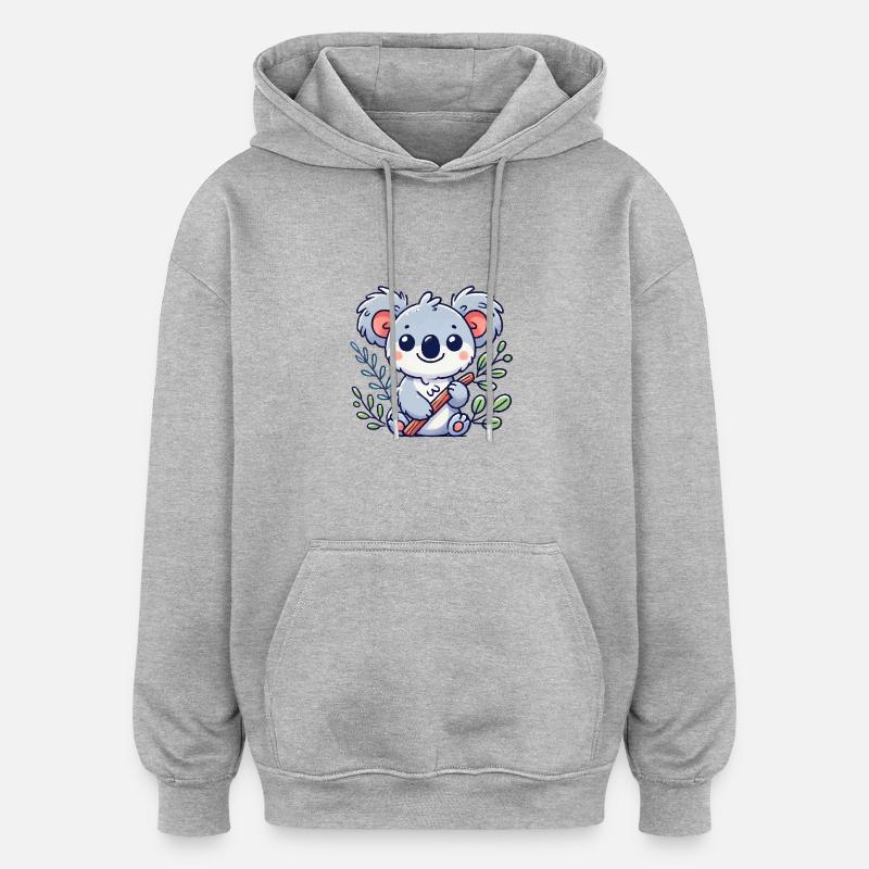 Koala Bear Comic - Oversized Unisex Hoodie - heather grey