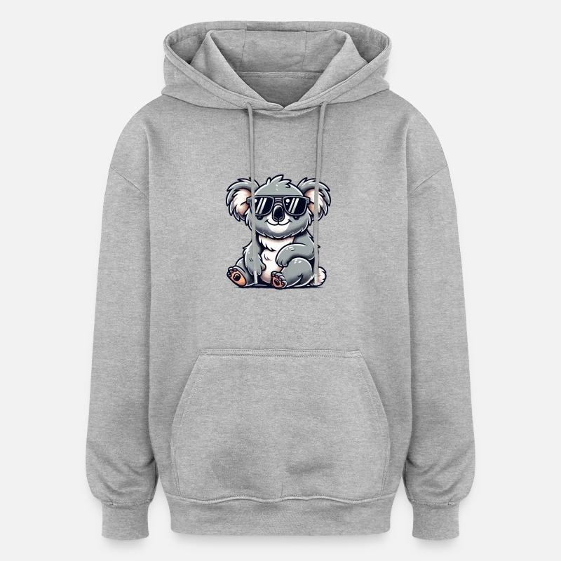 Lunettes de soleil Koala Bear - Sweat à capuche oversize unisexe - gris chiné