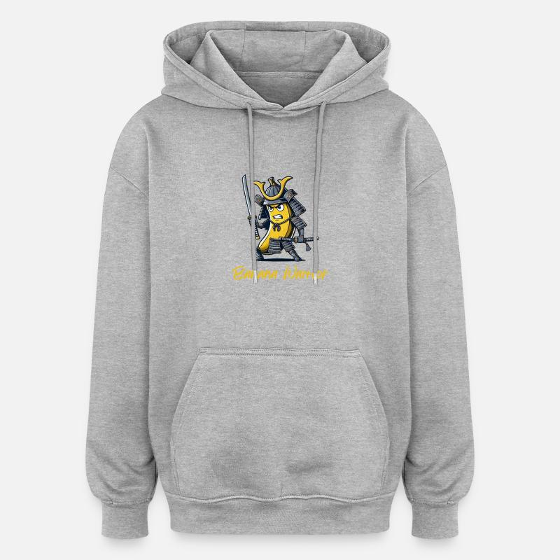 Samouraï de la banane - Sweat à capuche oversize unisexe - gris chiné