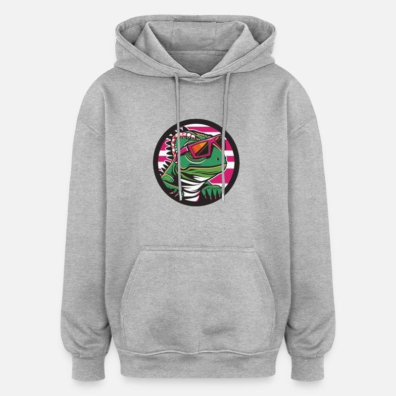 Chameleon Cool Comic - Oversized Unisex Hoodie - Grau meliert