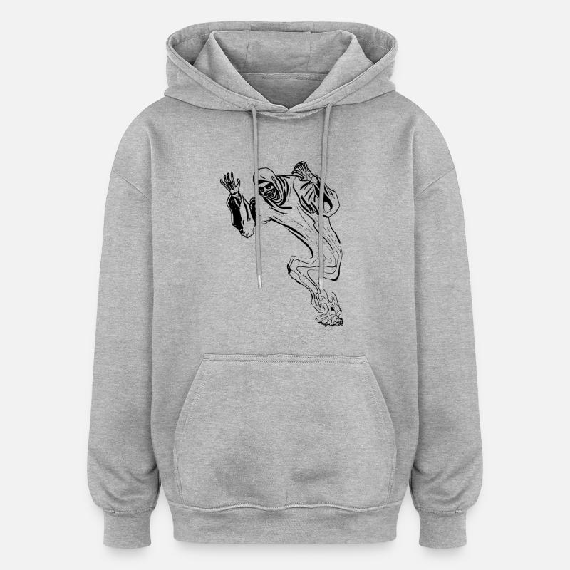 Geist - Sweat à capuche oversize unisexe - gris chiné