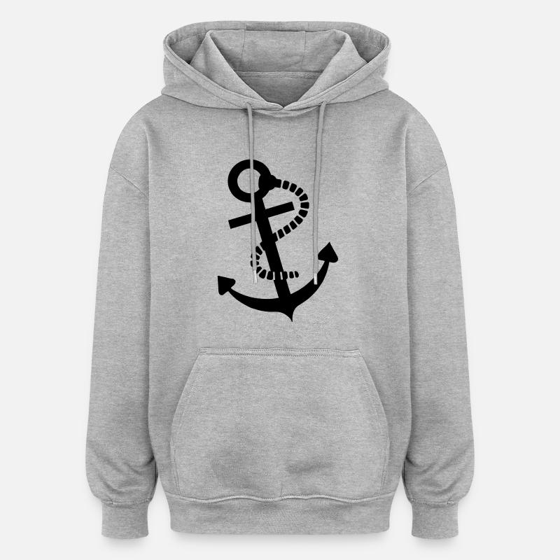 Anchor - Oversized Unisex Hoodie - heather grey