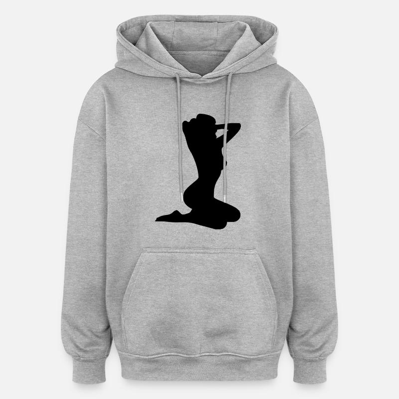 sexy - Sweat à capuche oversize unisexe - gris chiné