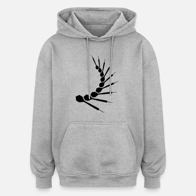 Dart Pattern - Oversized Unisex Hoodie - Grau meliert