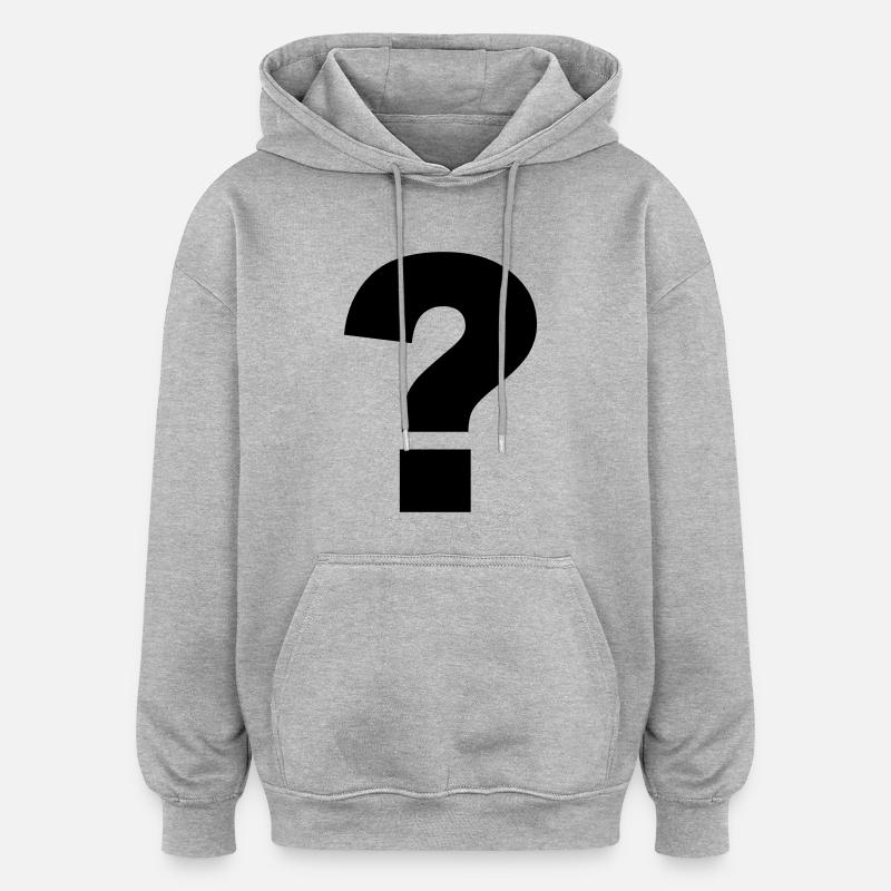 Question mark - Oversized Unisex Hoodie - heather grey