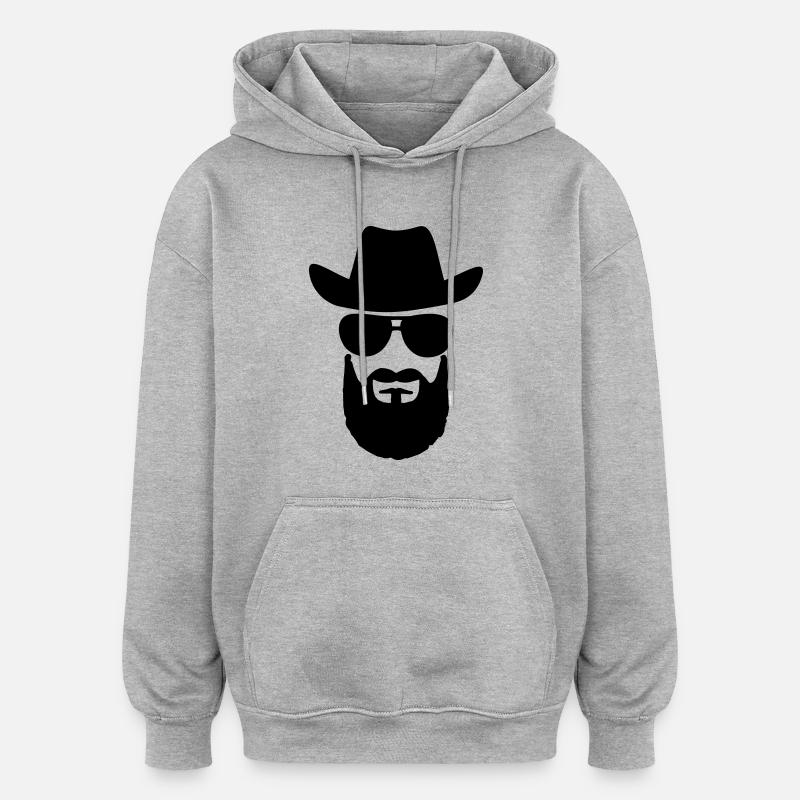 Cowboy - Sweat à capuche oversize unisexe - gris chiné