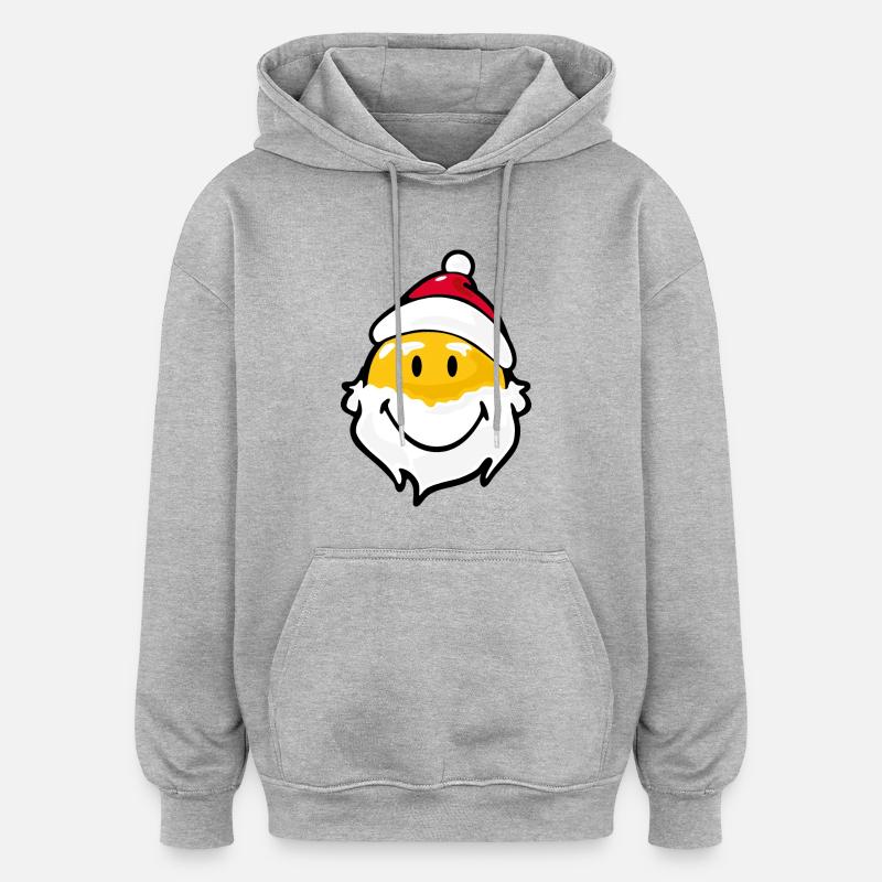 Le Père Noël - Sweat à capuche oversize unisexe - gris chiné