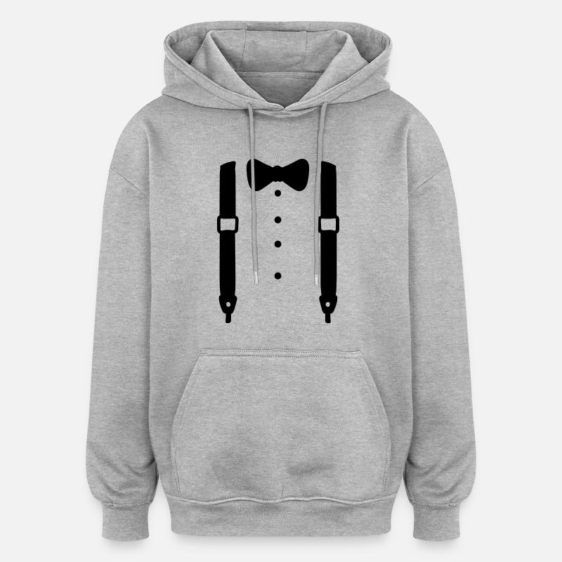 hosenträger - Oversized Unisex Hoodie - Grau meliert