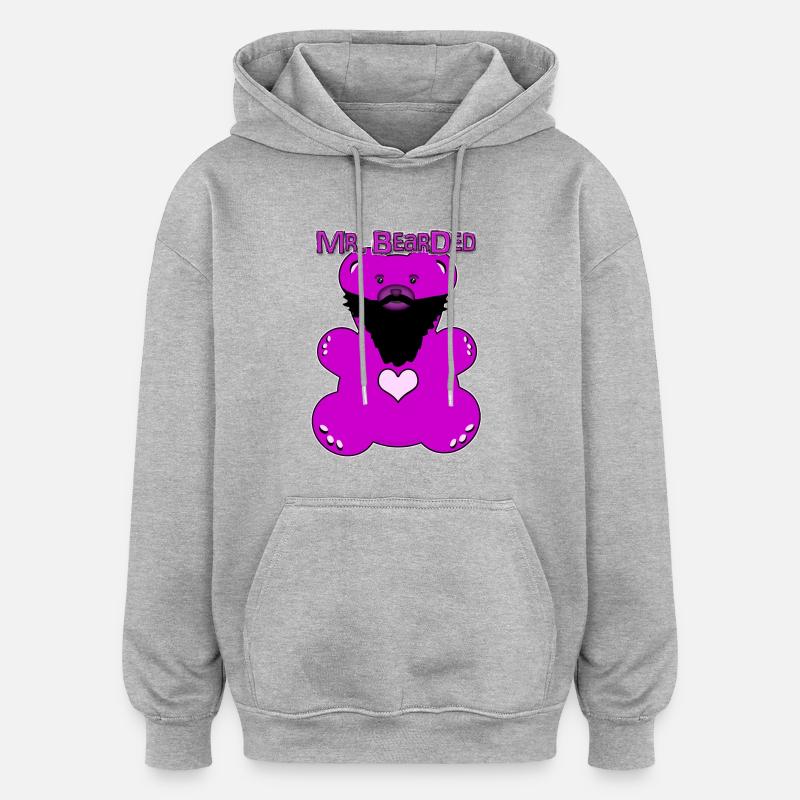 M. Bearded - Sweat à capuche oversize unisexe - gris chiné