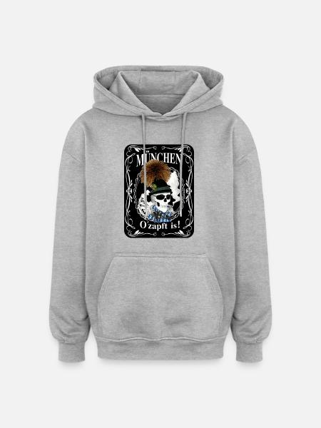 O´zapft is! - Oversized Unisex Hoodie - Grau meliert