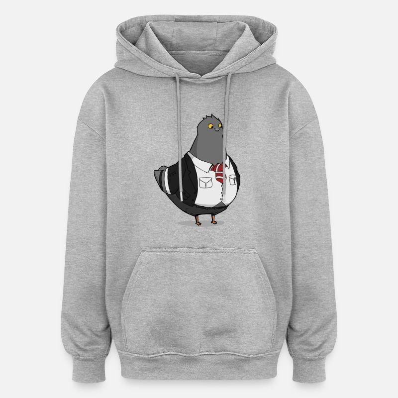 Taube - Oversized Unisex Hoodie - Grau meliert
