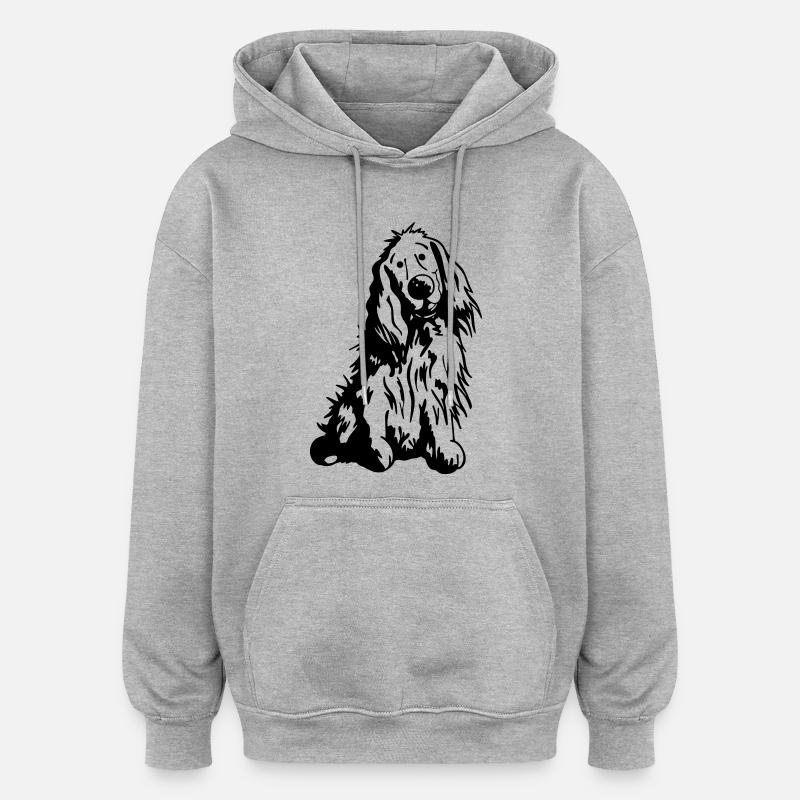 Mignon Cocker Spaniel Anglais - Sweat à capuche oversize unisexe - gris chiné