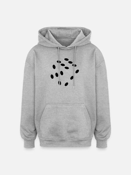 Dice, dice. Gambling, gambling, money - Oversized Unisex Hoodie - heather grey