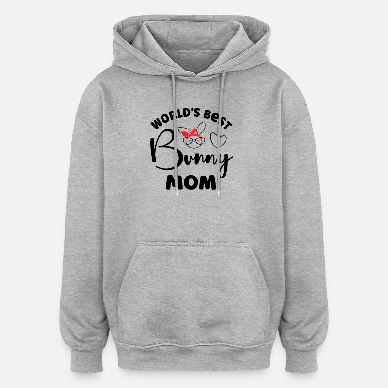 Lapin lapin - Sweat à capuche oversize unisexe - gris chiné