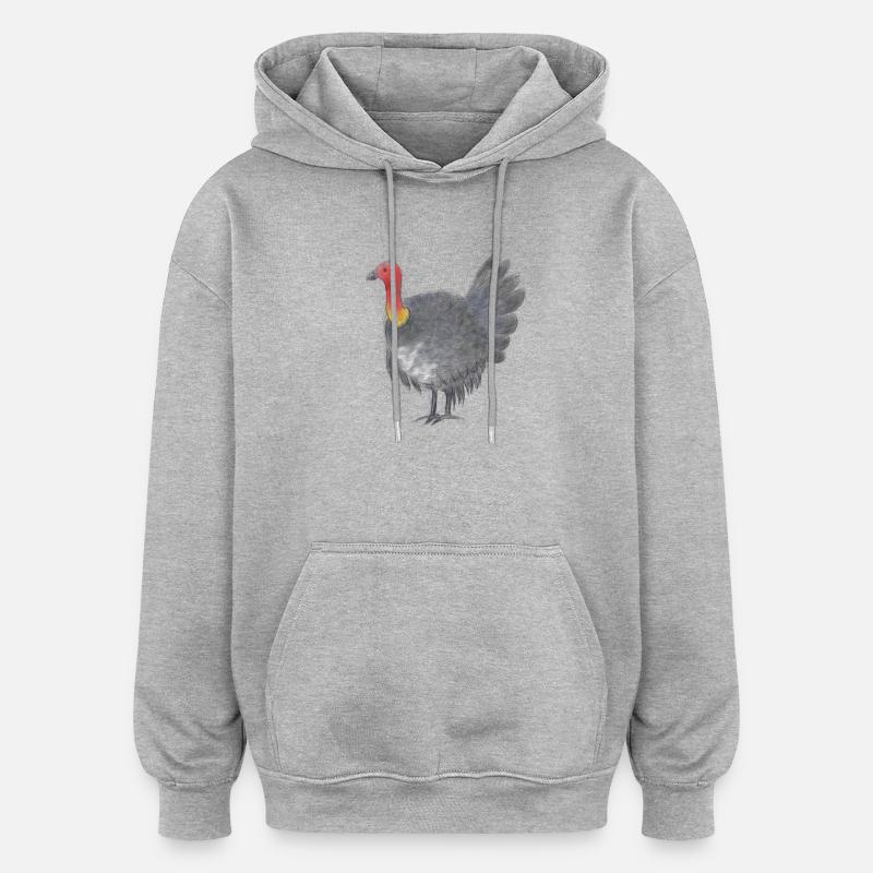 Volaille australienne - Sweat à capuche oversize unisexe - gris chiné