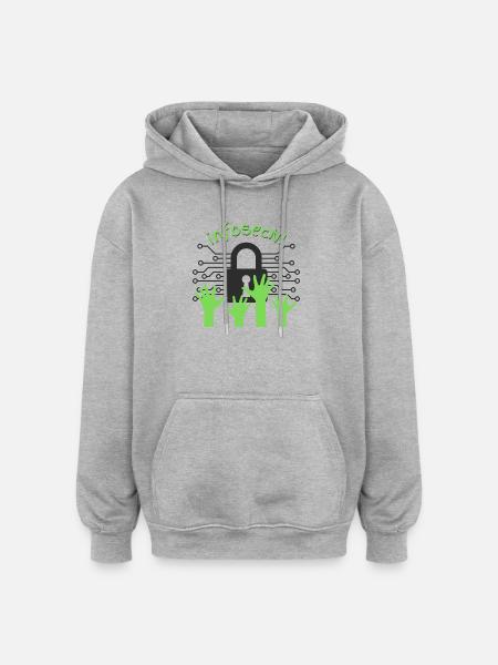 InfoSec NI - Oversized Unisex Hoodie - heather grey