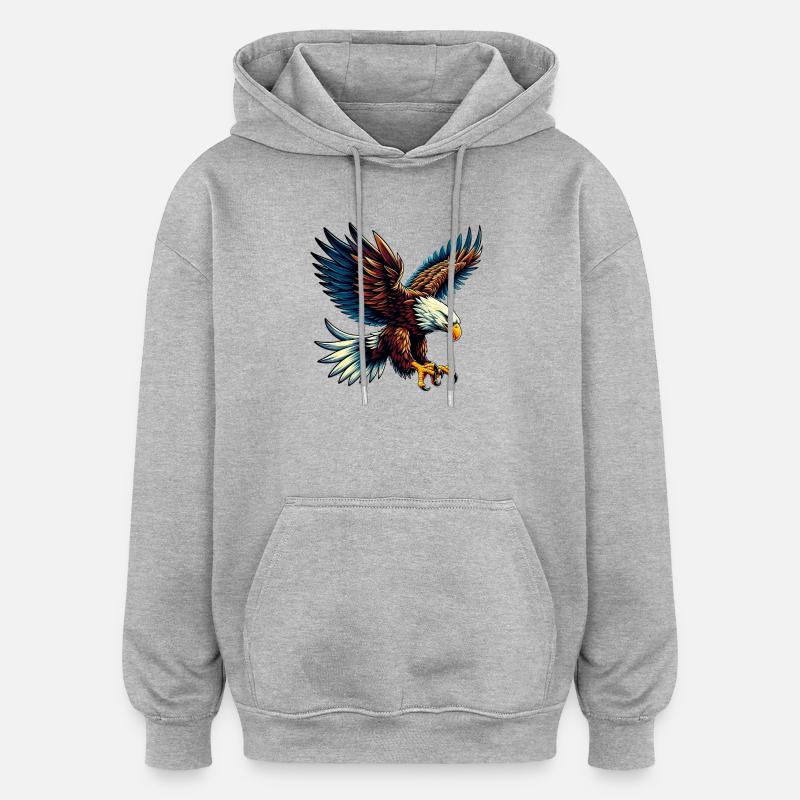 Eagle - Oversized Unisex Hoodie - heather grey