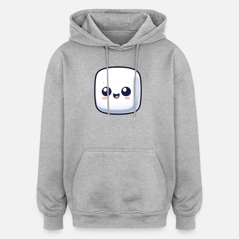 Sweet Marshmallow Sugar Comic - Sweat à capuche oversize unisexe - gris chiné