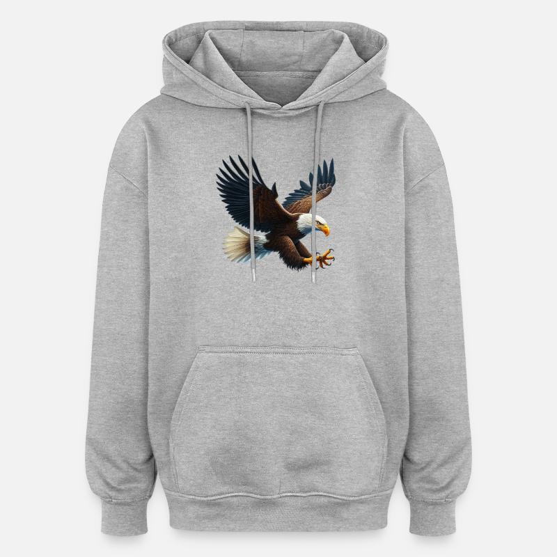 Aigle - Sweat à capuche oversize unisexe - gris chiné
