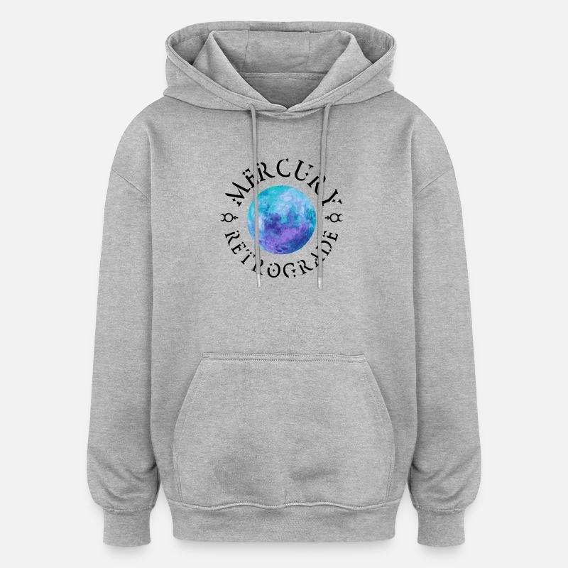 Mercury Retrograde - Oversized Unisex Hoodie - Grau meliert