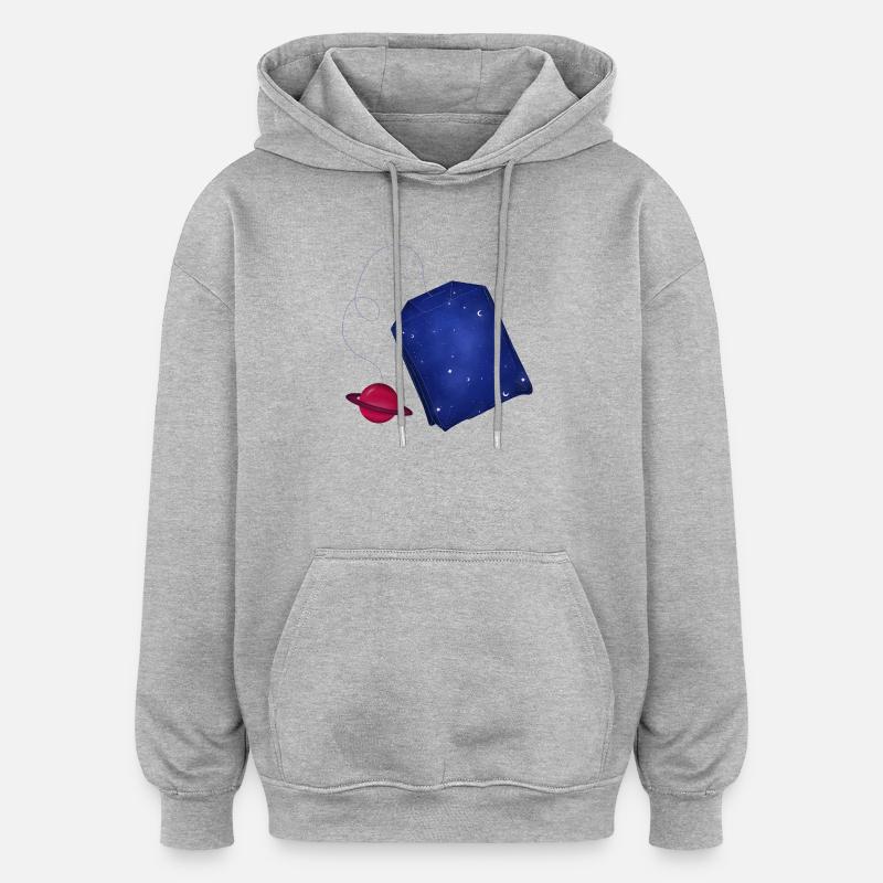 Thé de l’espace - Sweat à capuche oversize unisexe - gris chiné