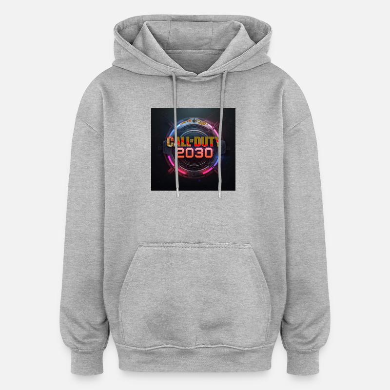 Frontline 2030 Neon Expanse - Sweat à capuche oversize unisexe - gris chiné