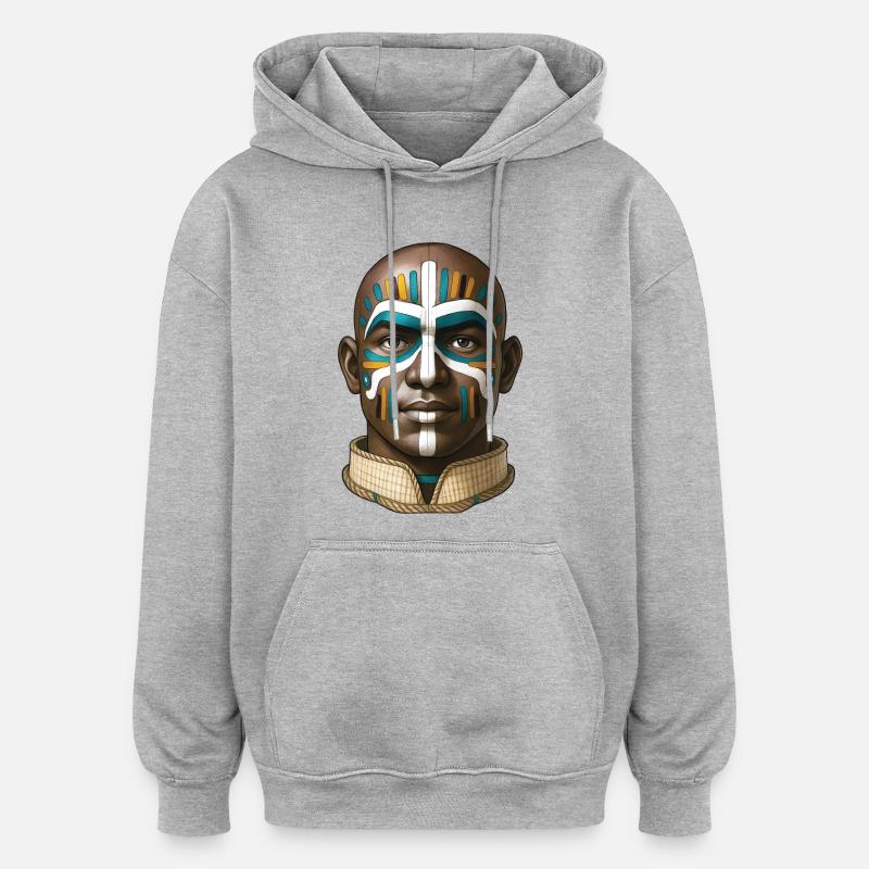 STAMMESMANN – nette Leute - Oversized Unisex Hoodie - Grau meliert