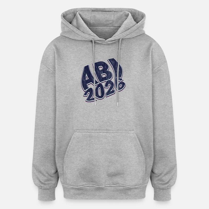 Abitur 2026 - Sweat à capuche oversize unisexe - gris chiné