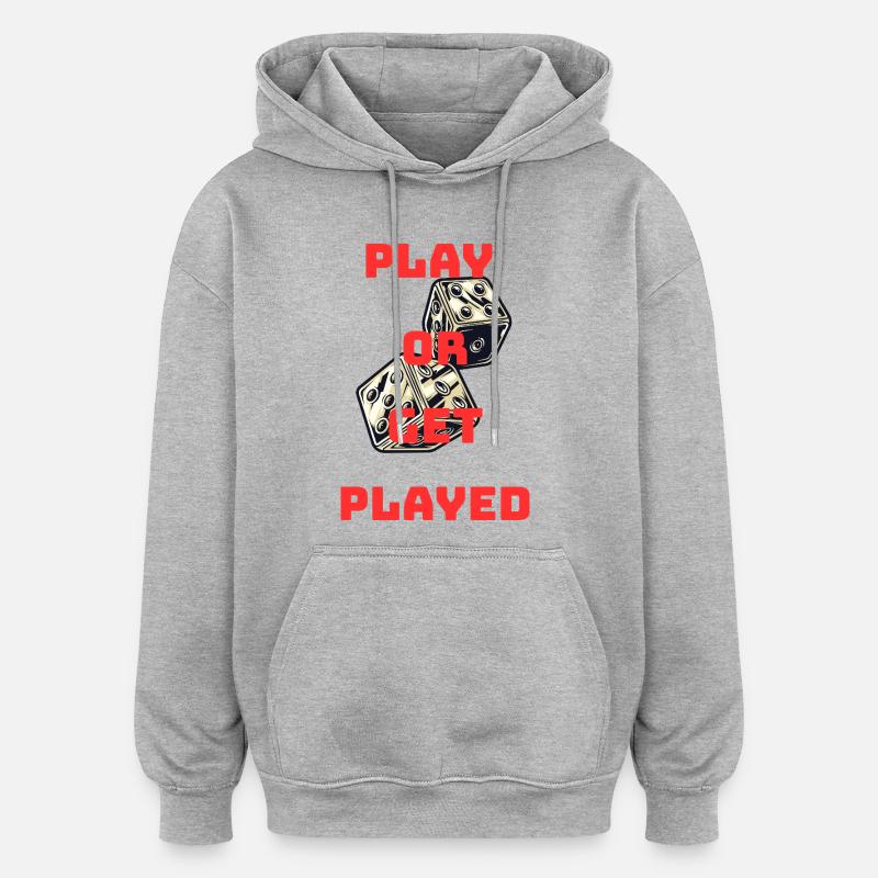 Sûra Design Play - Sweat à capuche oversize unisexe - gris chiné