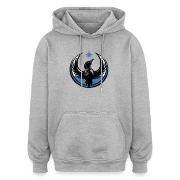 Minnesota résiste aux rebelles Nouveau drapeau d’État - Sweat à capuche oversize unisexe - gris chiné - Devant - Noah (186cm)