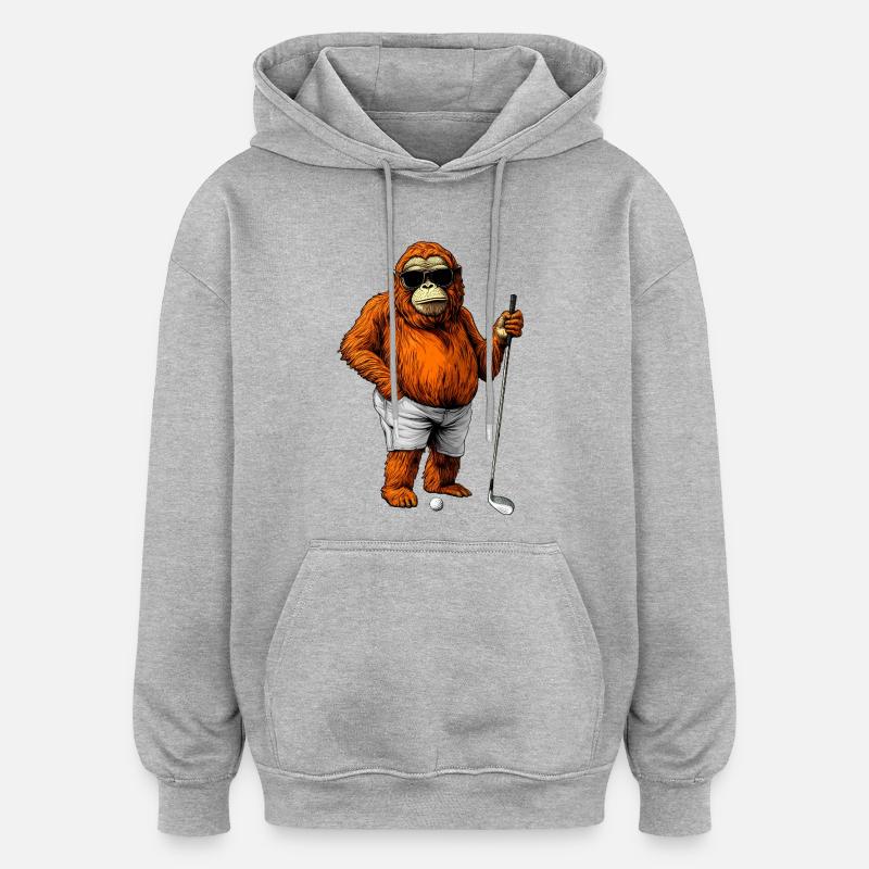 Golf-outan - Sweat à capuche oversize unisexe - gris chiné