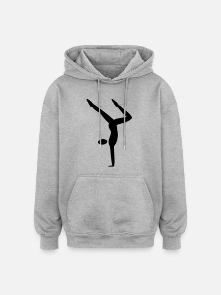 Handstand - Oversized Unisex Hoodie - heather grey