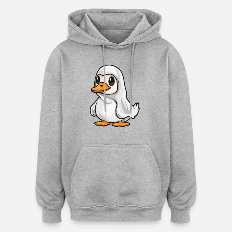 Gans Halloween Comic Geist - Oversized Unisex Hoodie - Grau meliert