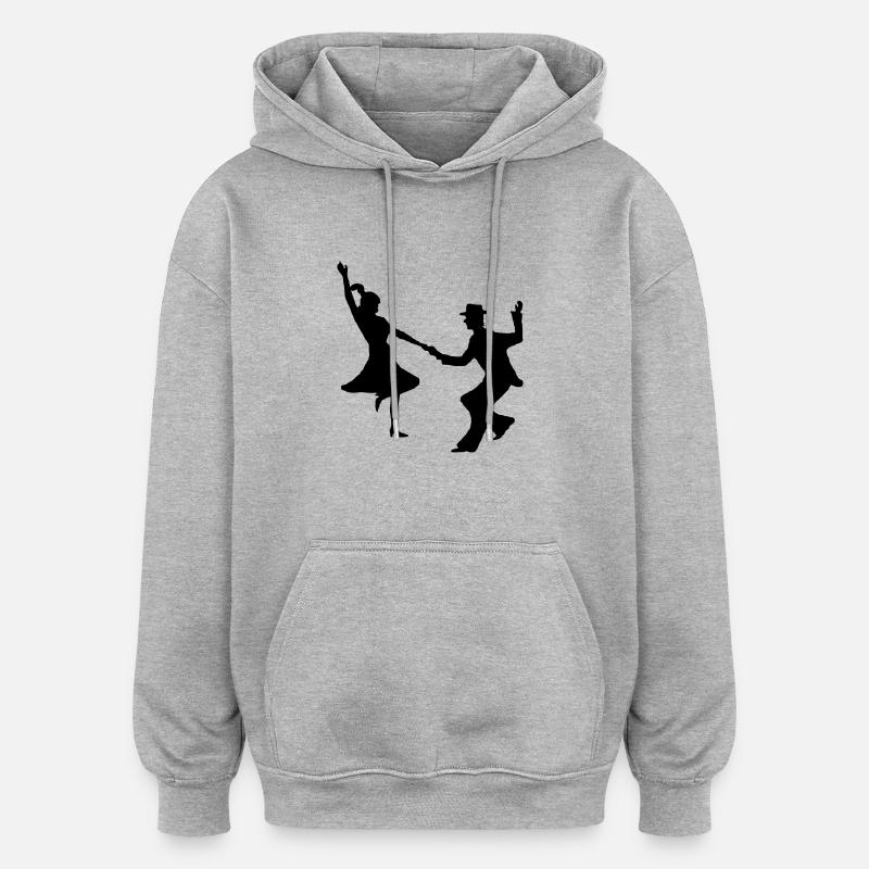 Boogie_02 - Oversized Unisex Hoodie - Grau meliert