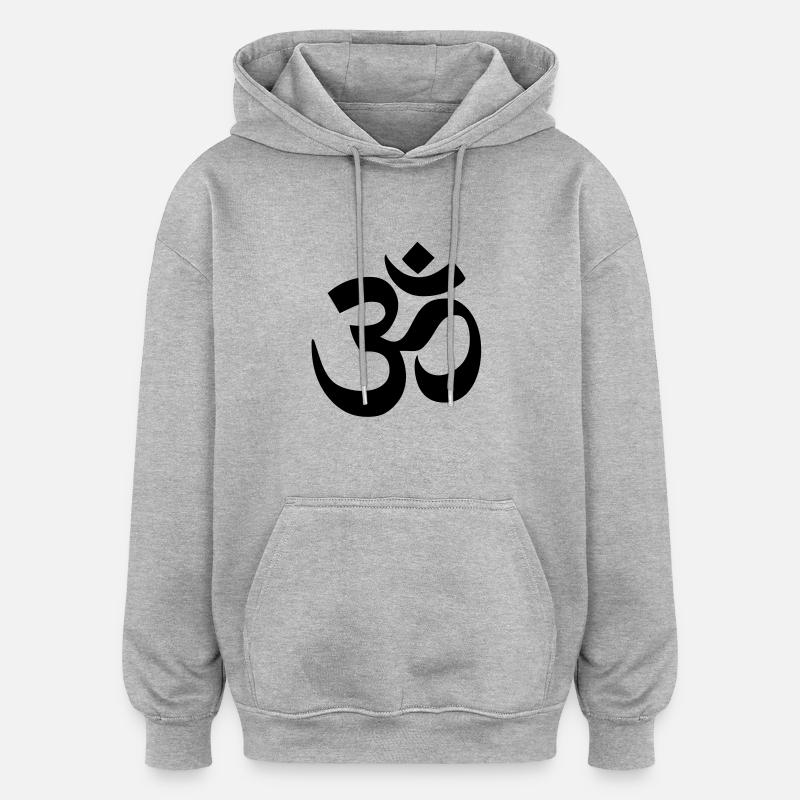 AUM OM Devanagari 1c - Oversized Unisex Hoodie - Grau meliert