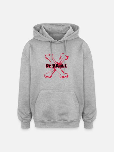 st pauli hamburg - Oversized Unisex Hoodie - Grau meliert
