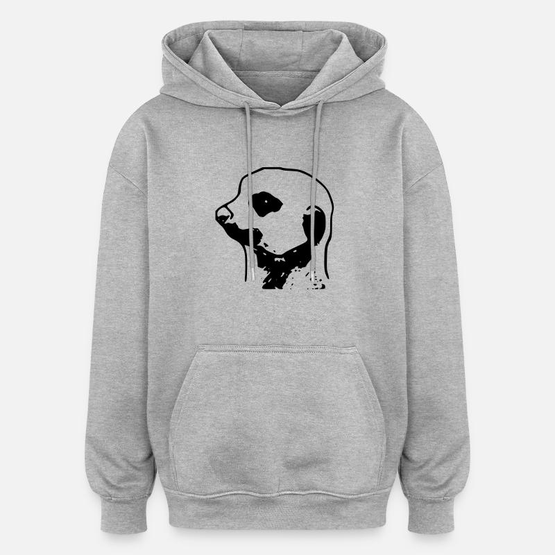 erdmann/erdfrau - Oversized Unisex Hoodie - Grau meliert