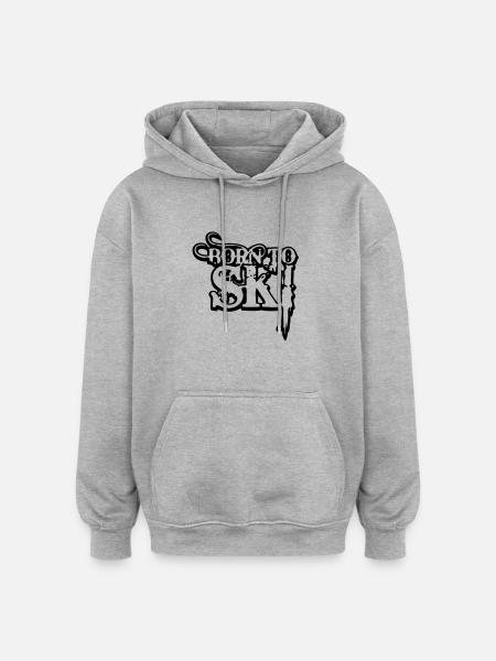 born to ski 22 - Oversized Unisex Hoodie - heather grey