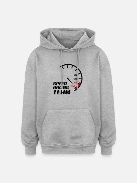 tacho2 - Oversized Unisex Hoodie - Grau meliert