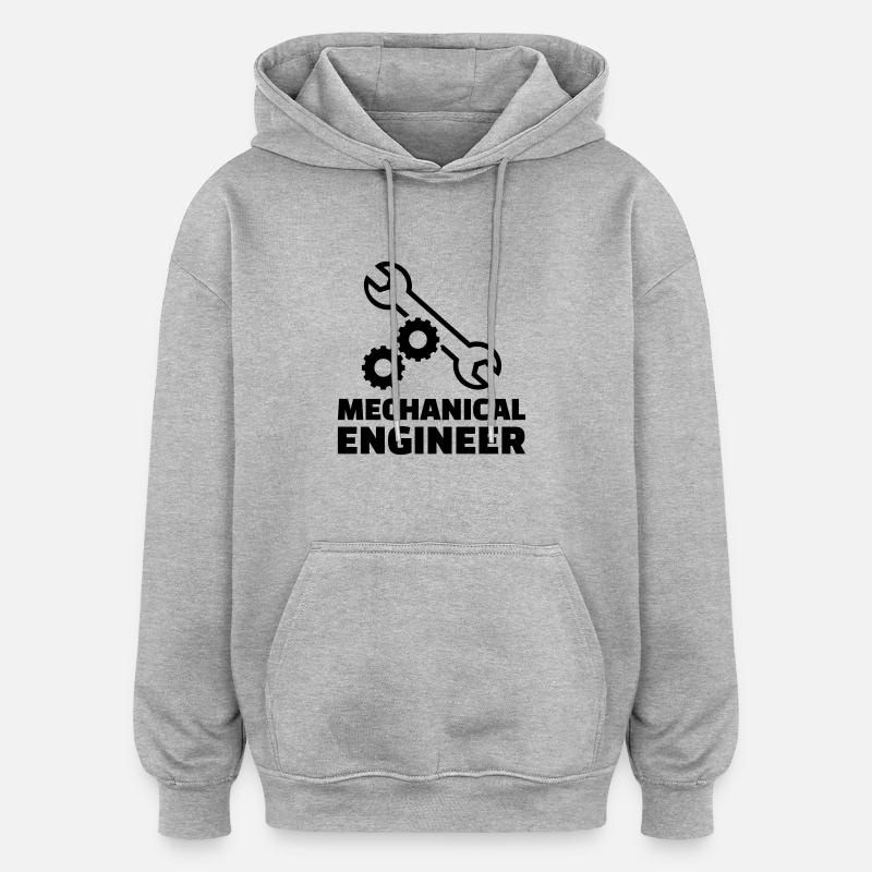 Mechanical engineer - Sweat à capuche oversize unisexe - gris chiné