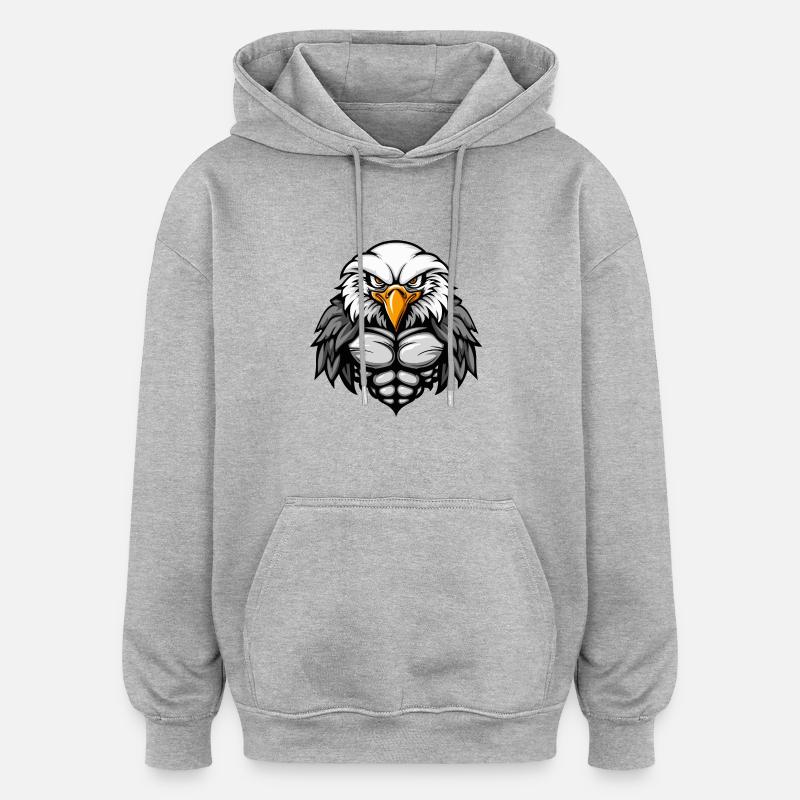 Eagle Comic - Oversized Unisex Hoodie - heather grey