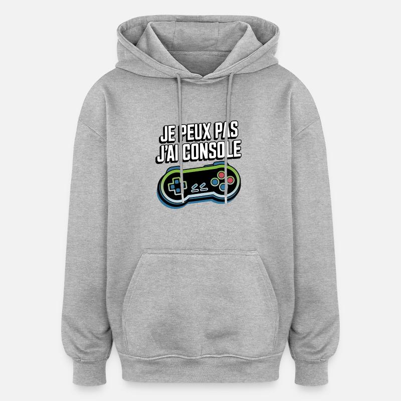 I can't I console - Oversized Unisex Hoodie - heather grey