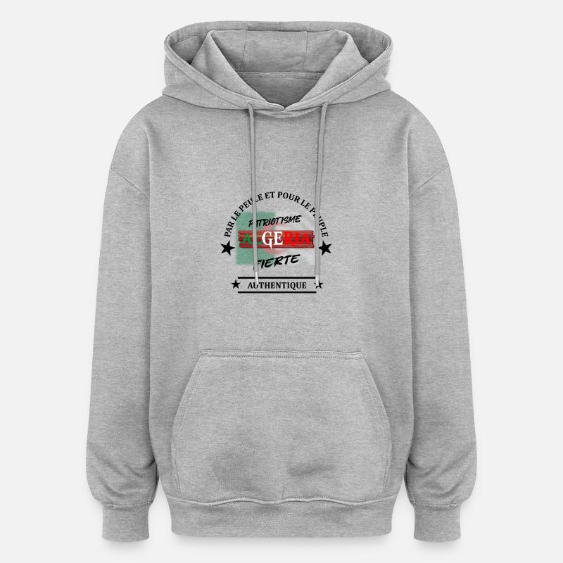 Authentisches Algerien - Oversized Unisex Hoodie - Grau meliert