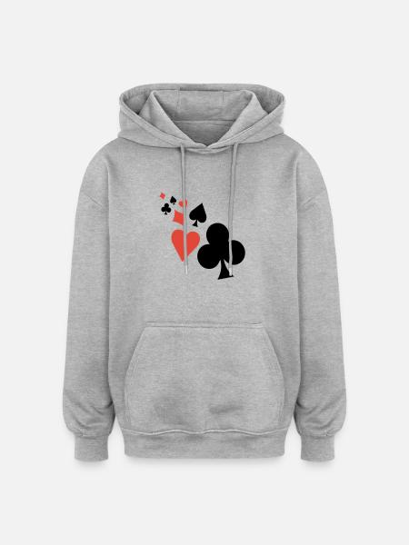 pokers - Oversized Unisex Hoodie - heather grey