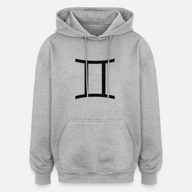 gemini / gemini - Oversized Unisex Hoodie - heather grey