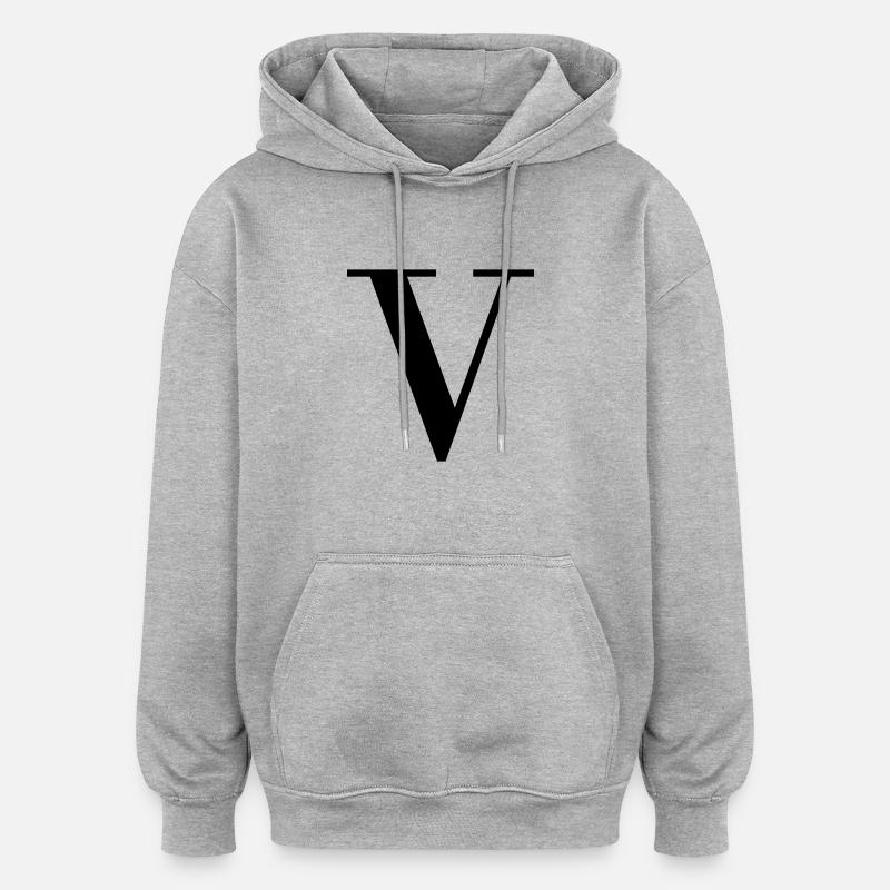 Kapital V - Oversized Unisex Hoodie - Grau meliert