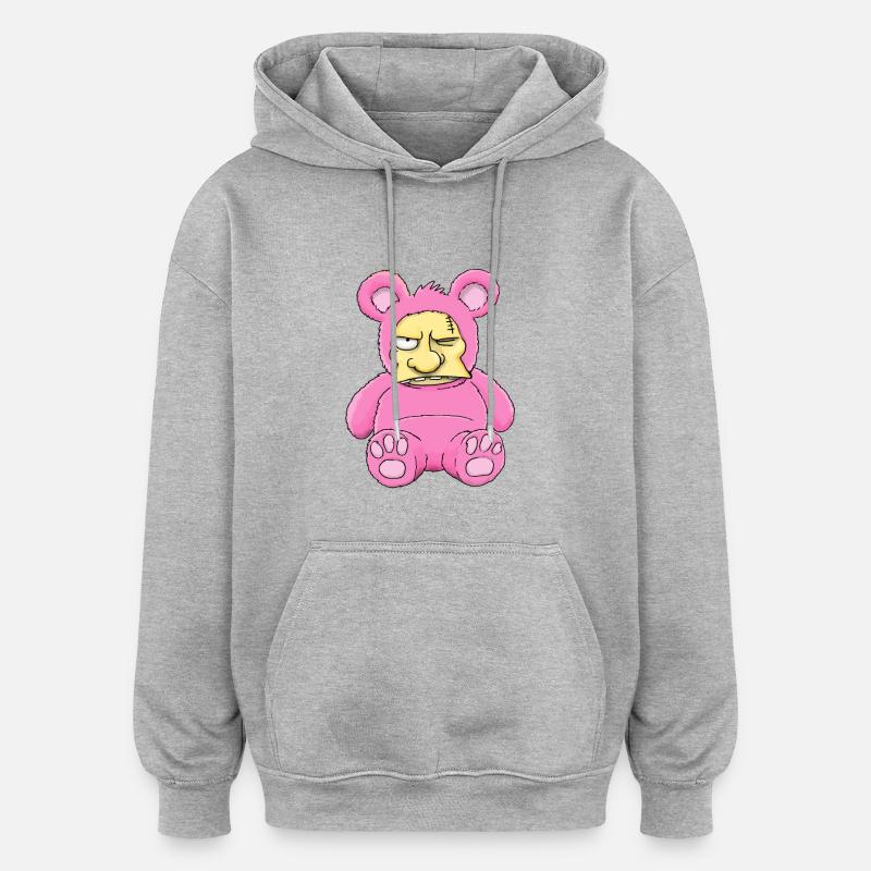 Max Hardkor Plüsch - Oversized Unisex Hoodie - Grau meliert