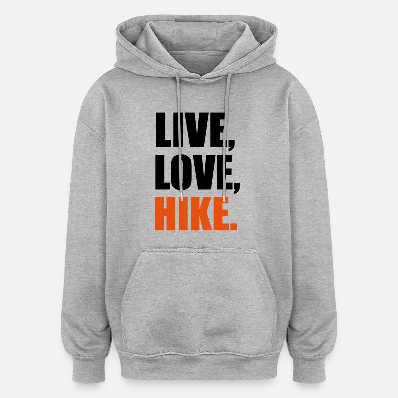 émigrer - Sweat à capuche oversize unisexe - gris chiné