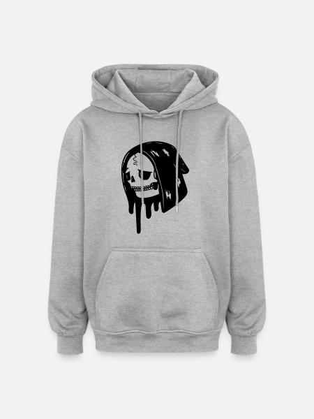 Sadness 'til Death - Oversized Unisex Hoodie - Grau meliert