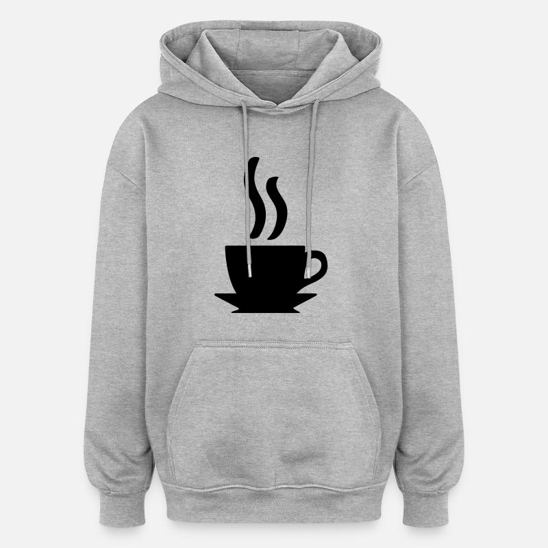 tasse - Sweat à capuche oversize unisexe - gris chiné